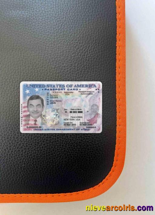 USA Passport ID Card, Version 2 Photolook FRONT Template