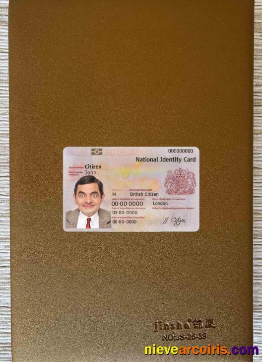 United Kingdom ID (Identity Card) Photolook FRONT Template