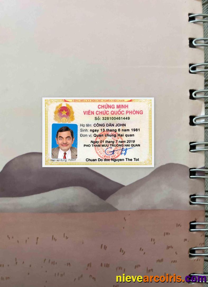 Vietnam ID Card Version 3 Photolook FRONT Photolook