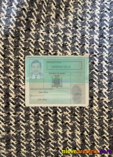 Zambia National Registration Card Photolook FRONT Preview