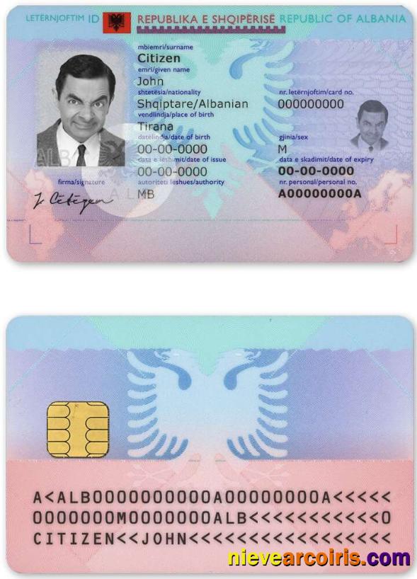 Albania ID Template