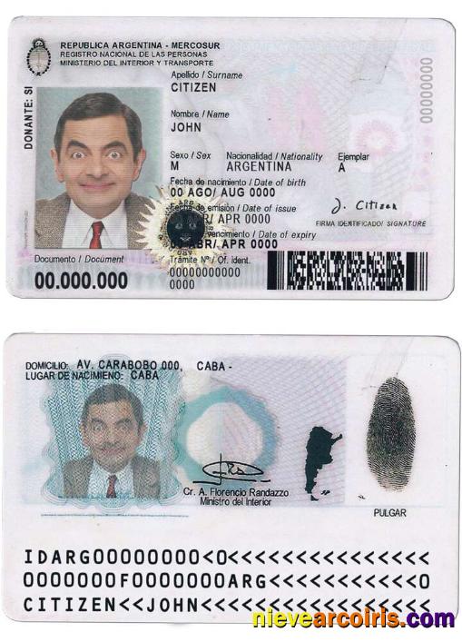 Professional Argentina ID Card Template In PSD Format, Fully Editable, With All Fonts, 2020 – Present