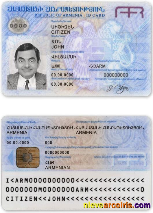 Armenia Id Template