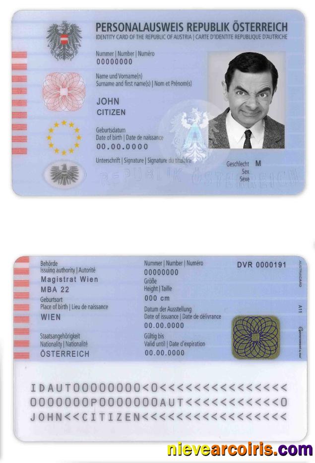 Austria ID Sample