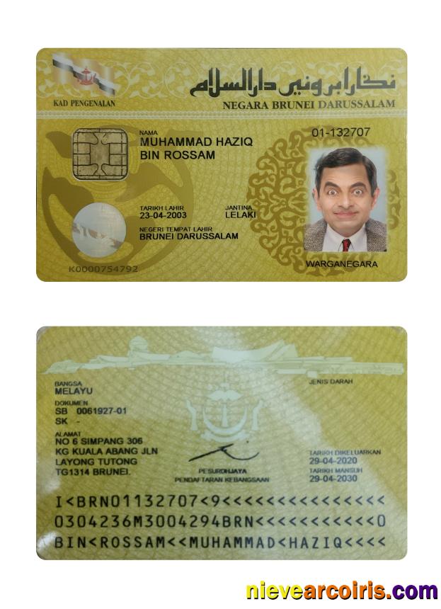 Brunei ID Card Sample