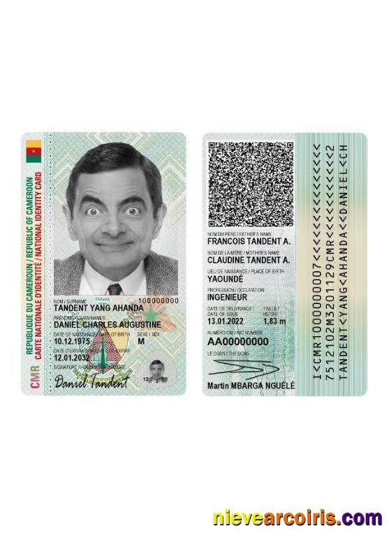 Cameroon ID Card 2022 Present Preview