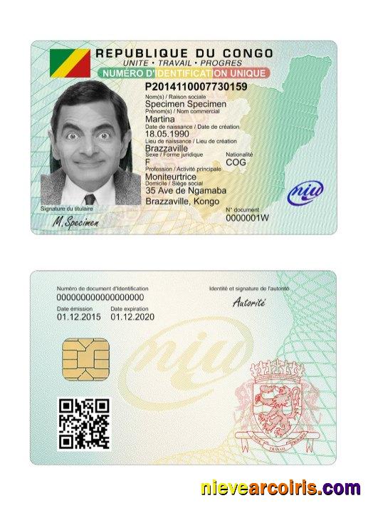 Congo ID Card Sample
