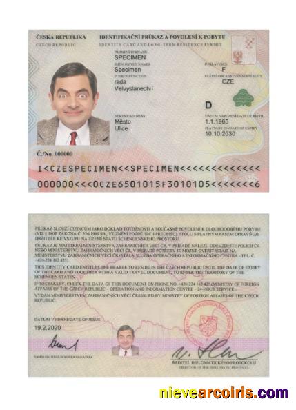 Czech ID Card 2020 Present Template