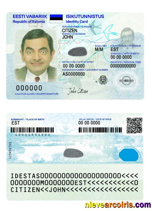 Estonia ID Card 2018 Present Version 2 Preview