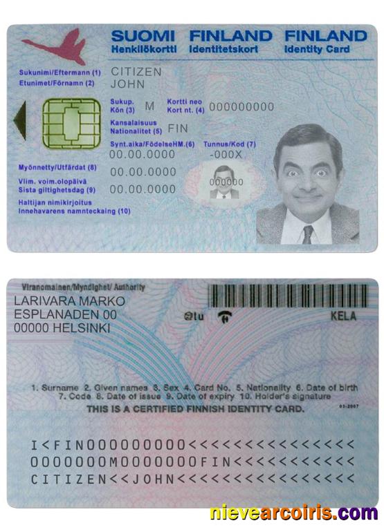 Finland ID Version 2 Template