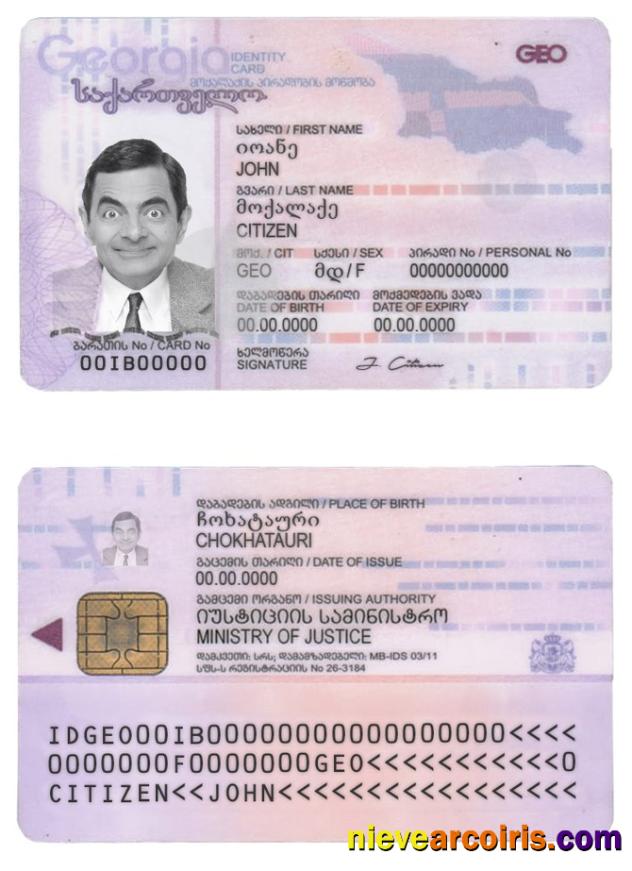 Georgia ID Sample