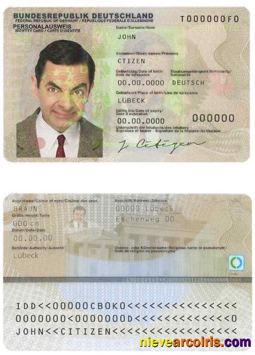 Germany ID Template