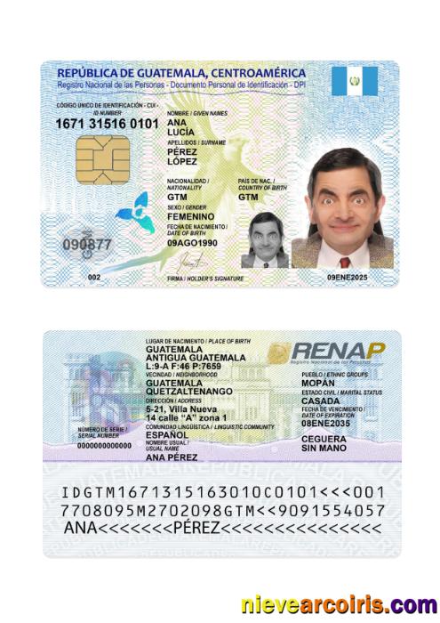 Guatemala ID Card 2025 Present Preview