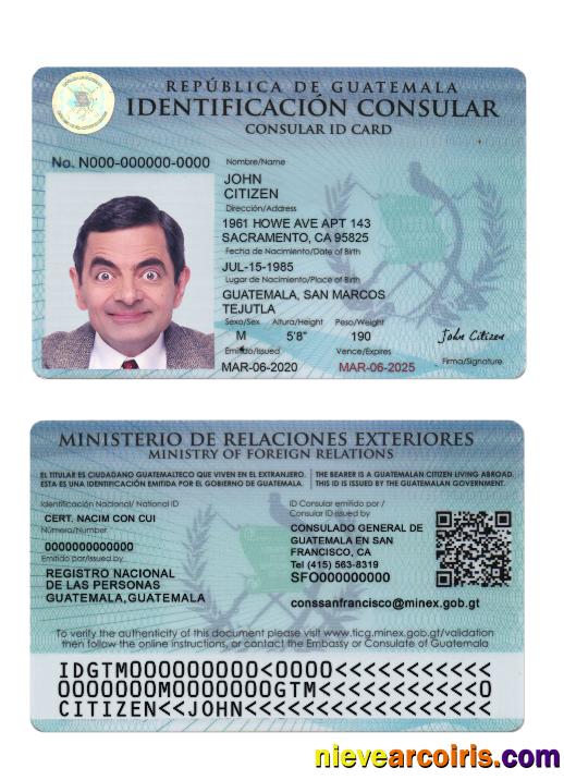 Guatemala Consular ID Card Photolook