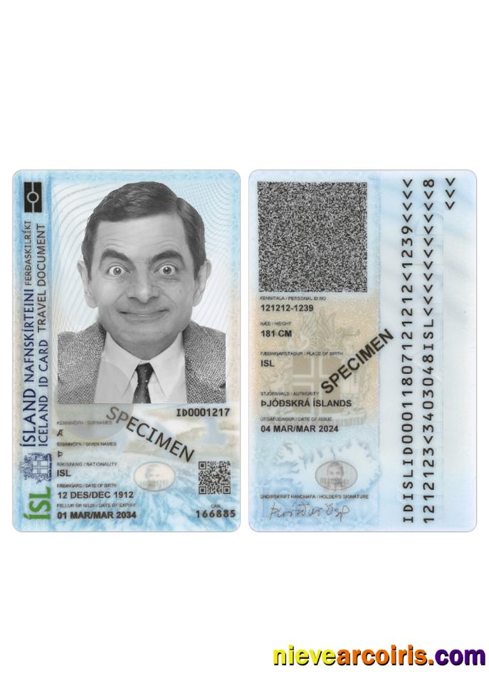 Iceland ID Card 2024 Present Photolook