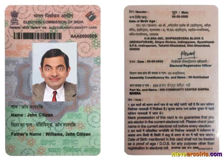 India Election ID Template