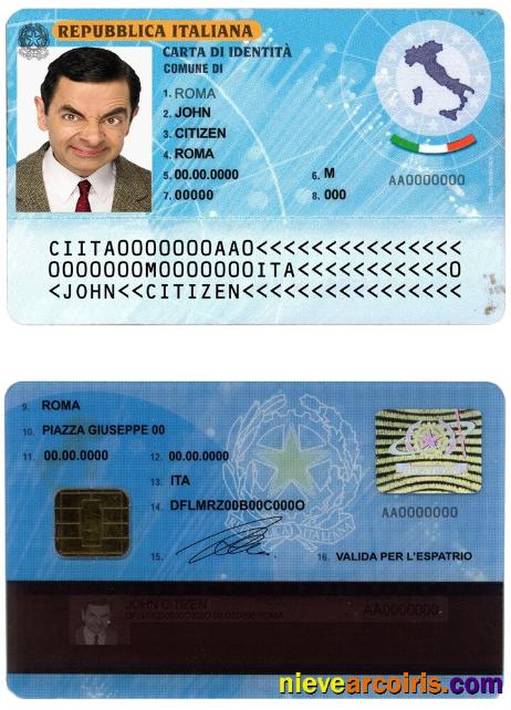 Editable Italy ID Template In PSD Format, Fully Editable, With All Fonts (2006 – 2016)