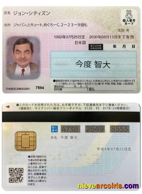 Japanese ID Card Preview