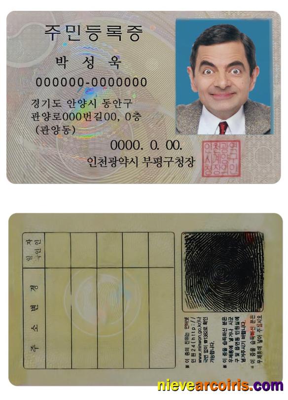 Korea ID Template