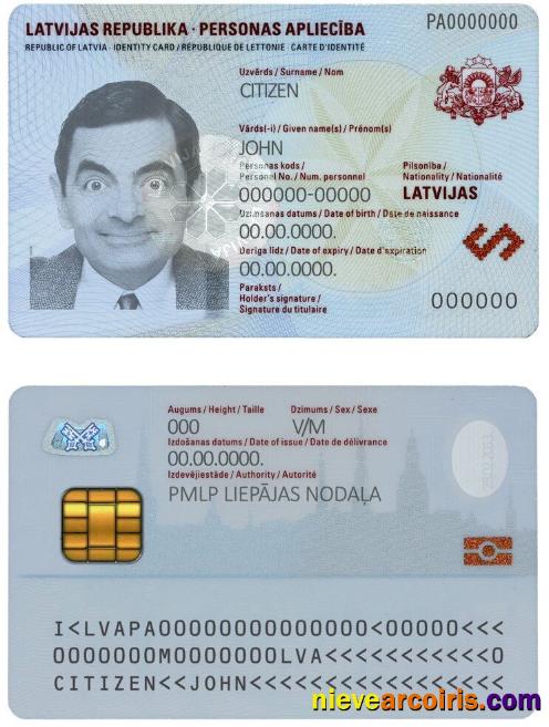 Latvia ID Template