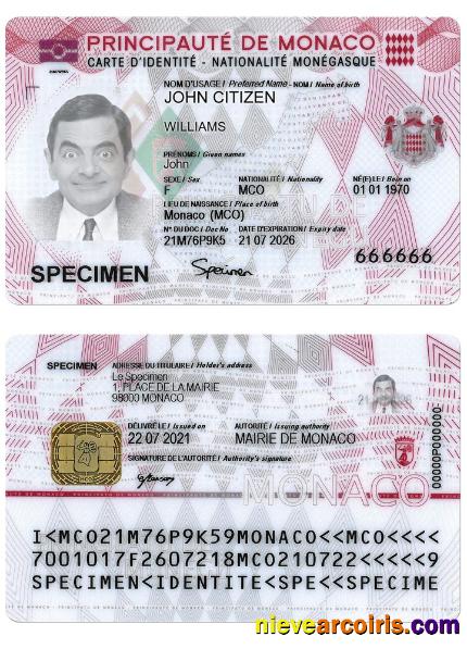 MONACO ID Card Preview