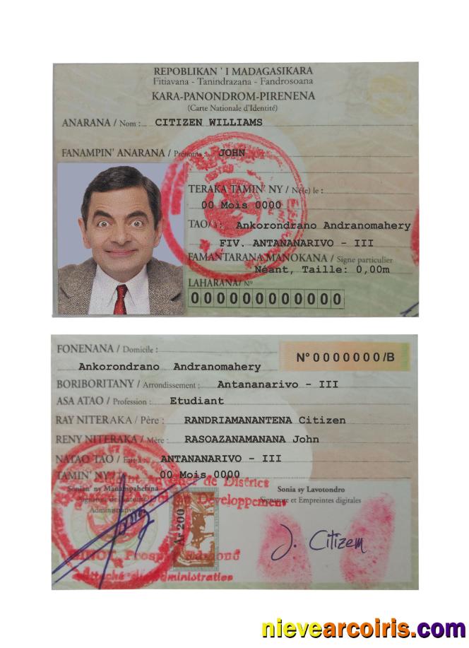 Madagascar ID Card Photolook
