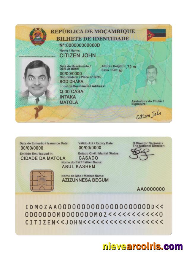 Mozambique ID Version 2 Template