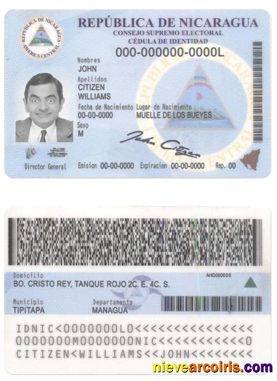 Nicaragua Identity Template