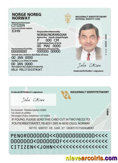 Norway ID Card Version 2 Photolook