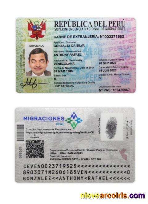 Peru National ID Card Photolook