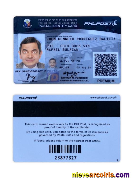 Philippines Postal Identity Card Photolook