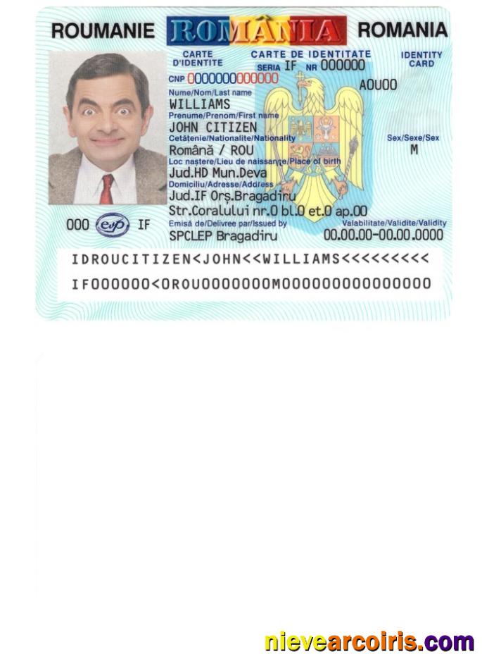 Romania ID Template