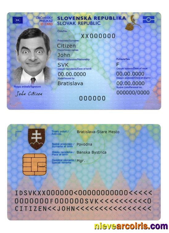 Slovakia ID Card 2022 Present Photolook