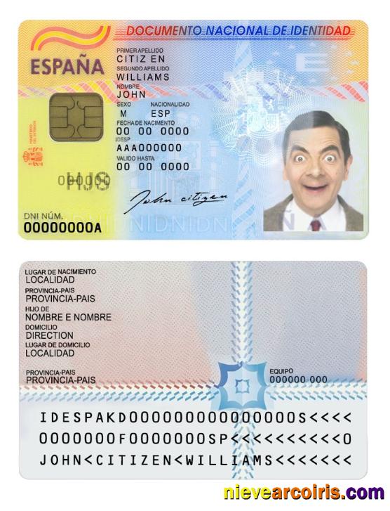 Premium Spain ID Template In PSD Format, Fully Editable (2016 – Present)