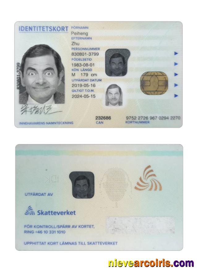 Sweden ID Card 2019 Present Photolook