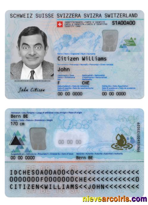 Switzerland ID Card Template