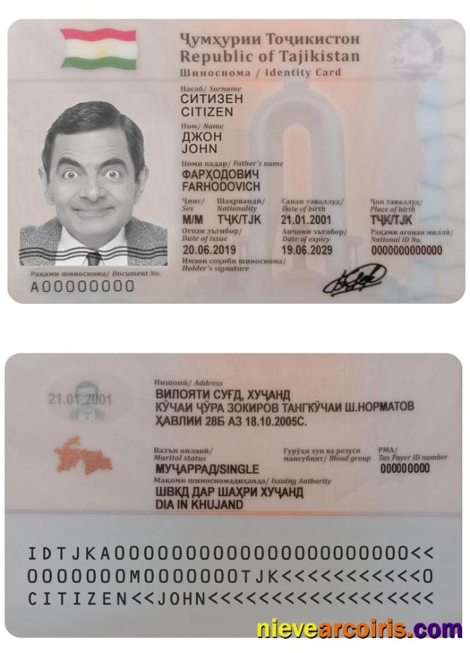 TAJIKISTAN ID Photolook