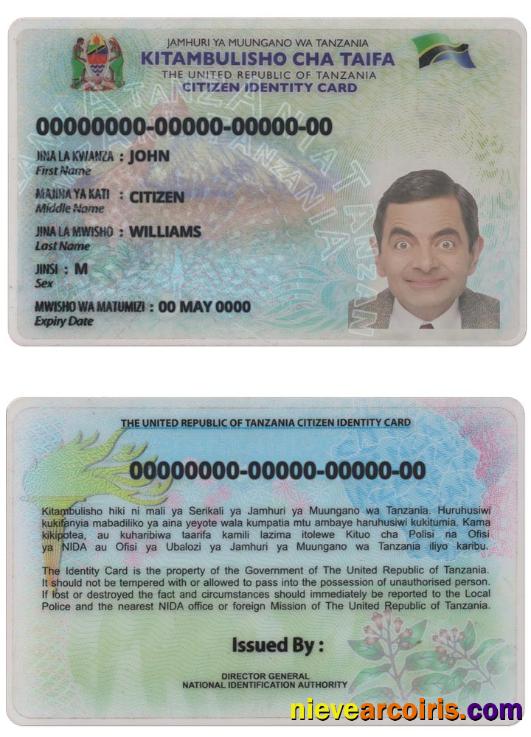 Tanzania ID Version 2 Template