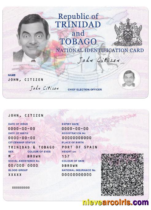 Trinidad And Tobaco ID Card Photolook