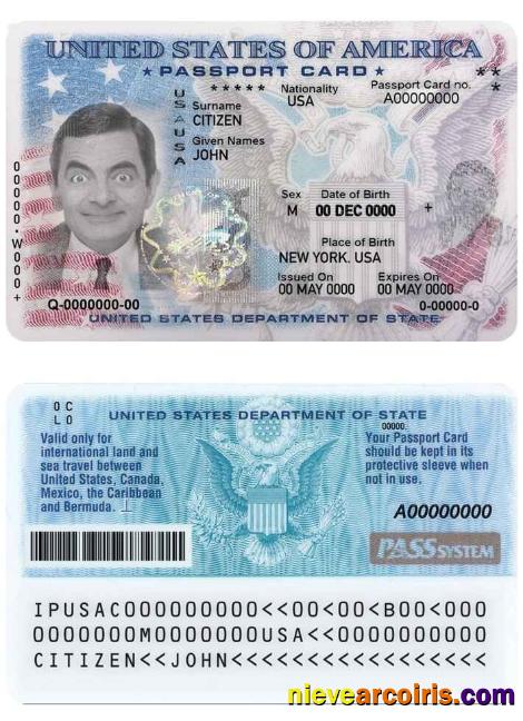 Realistic USA Passport ID Card PSD Template, Fully Editable, Version 2 (1)