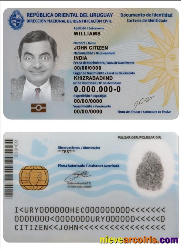 Uruguay ID Sample