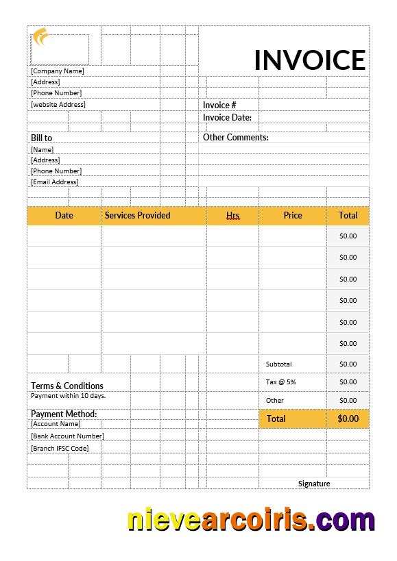 Realistic Baby Sitting Invoice Template