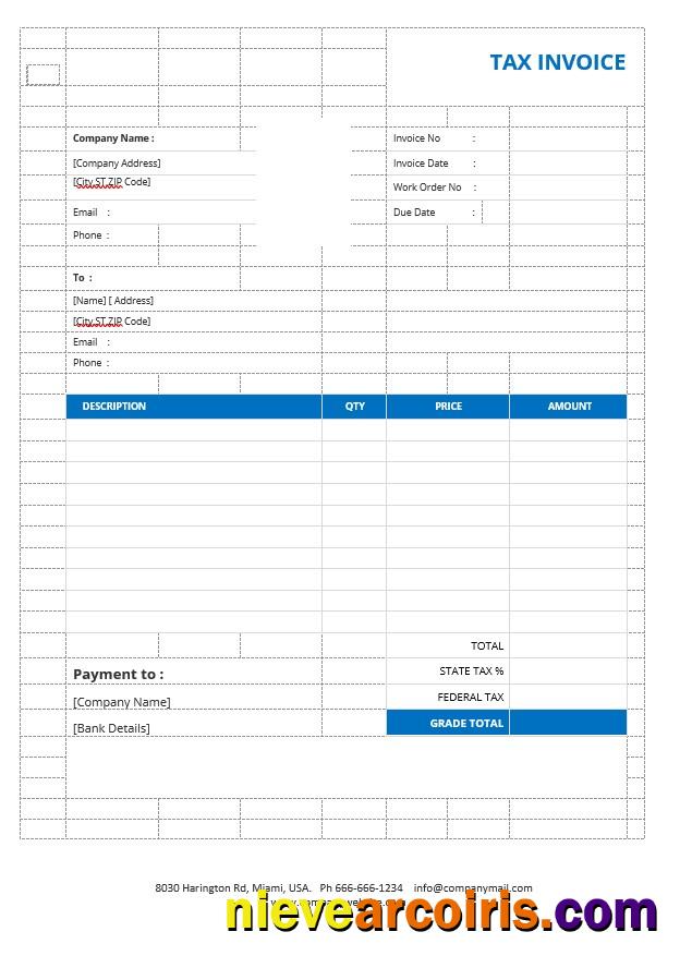 Premium Basic Tax Invoice Template