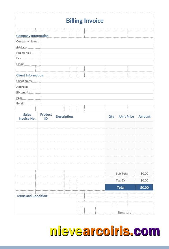 Premium Billing Invoice Template