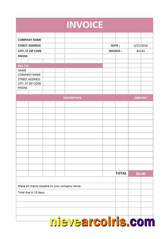 Premium Blank Service Invoice Template