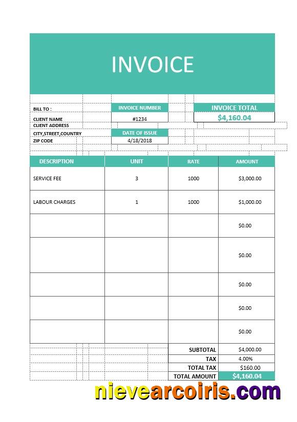 Professional Business Service Invoice Template