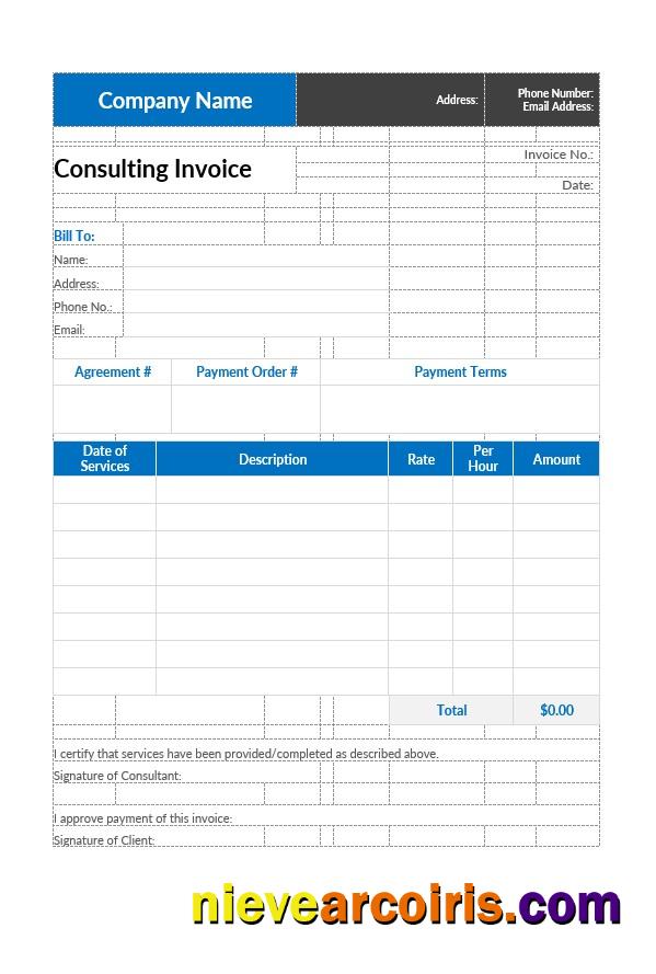 Consulting Invoice. Photolook