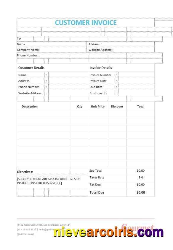 Customer Invoice. Photolook