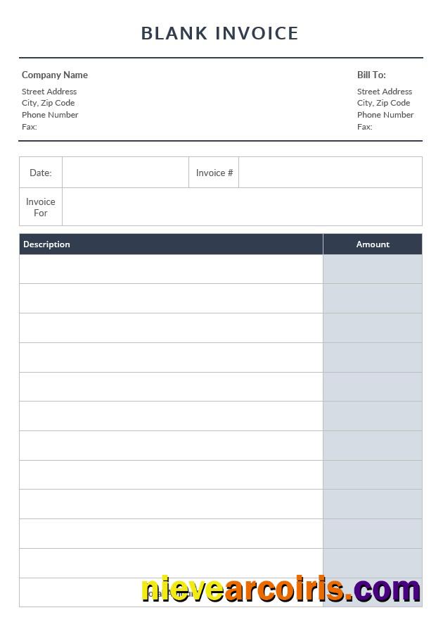 Premium Editable Blank Invoice Template