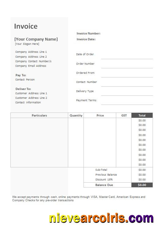 Premium Free Bakery Invoice Template